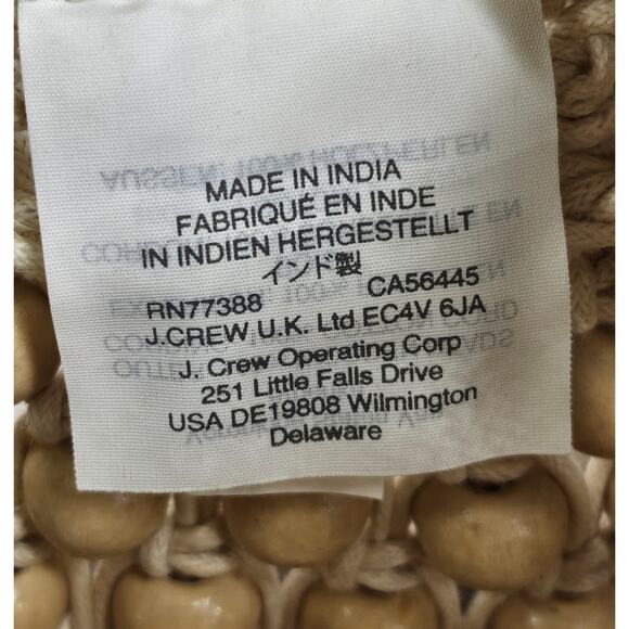 MADEWELL WOMEN'S 100% WOODEN BEADS 100% COTTON CORE POUCH PURSE STYLE A0742A - Picture 7 of 9